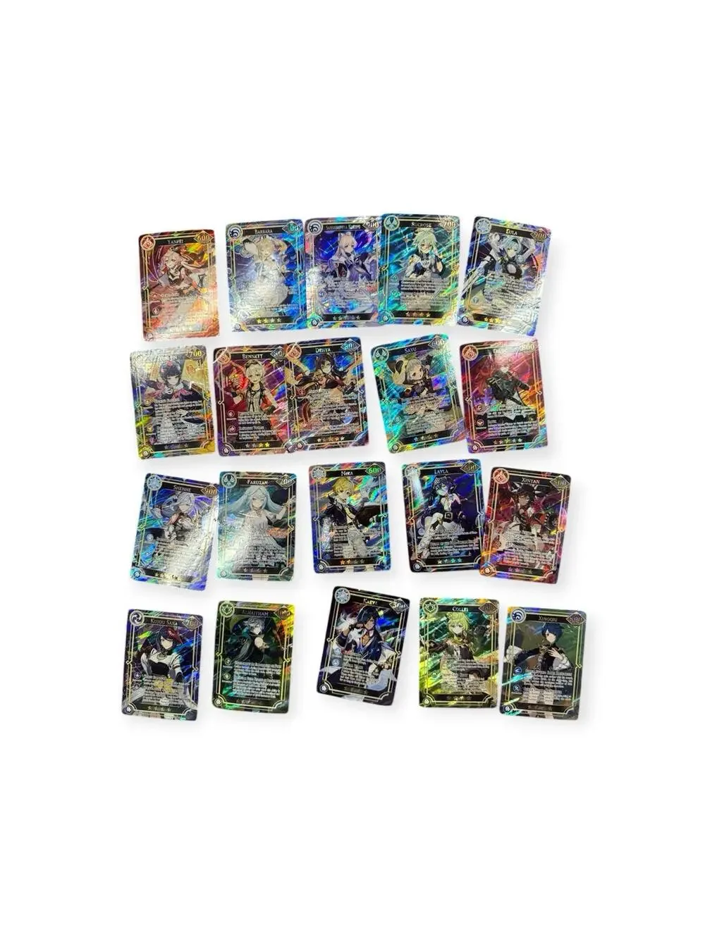 (RA) 63x Genshin Impact Holographic Cards Lot Anime Trading Cards Foil Bundle